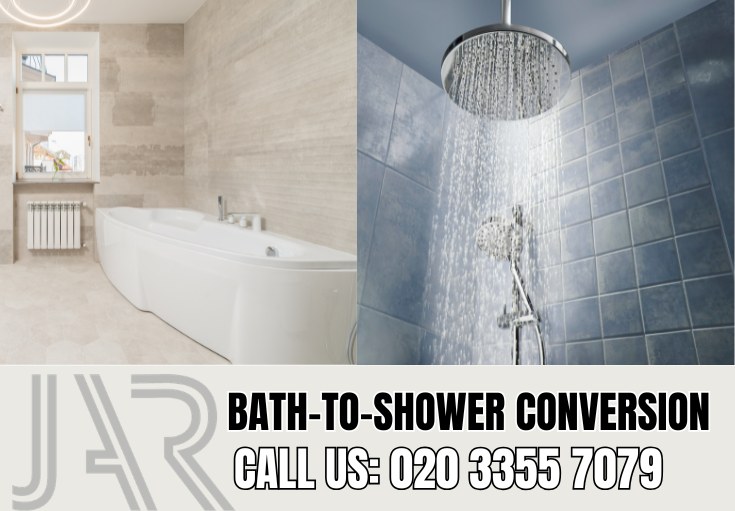 Bath to Shower Conversion by Raynespark Bathroom Fitters