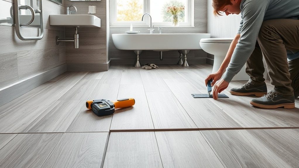 Bathroom Flooring Installation in Raynes Park